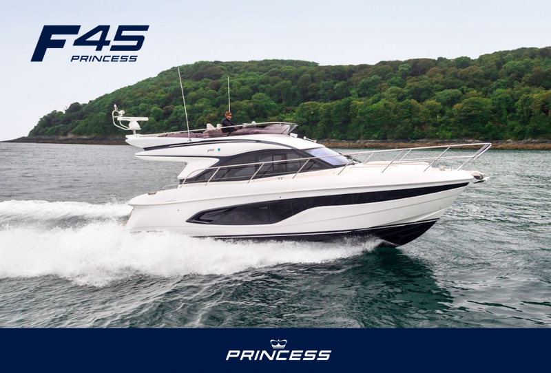 プリンセス F45 オプション多数のPRINCESS新艇、F45を横浜コットンハーバーにて展示中！