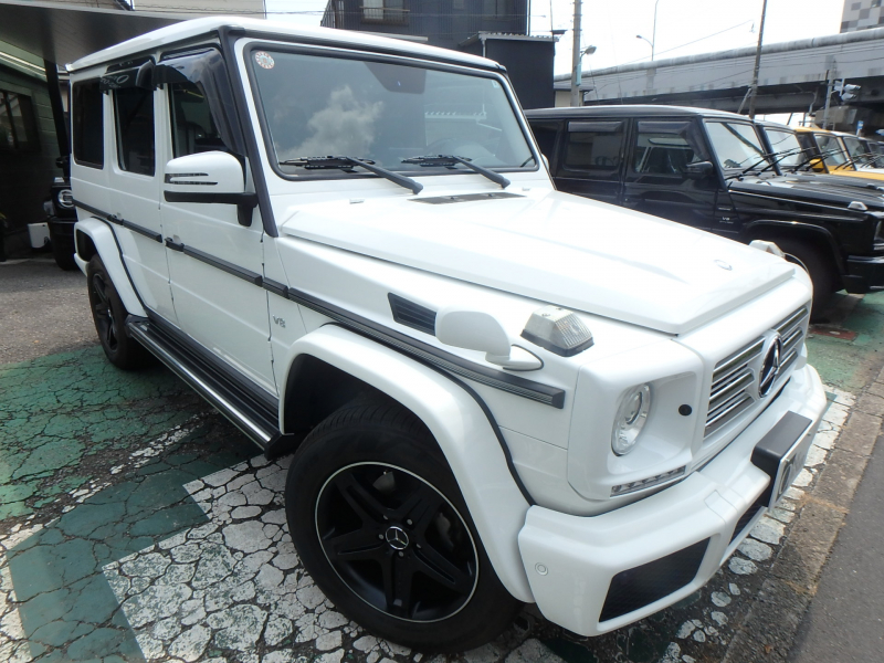 メルセデスベンツ Gクラス G550 designoワインレッドシート　ディーラー車　ポーラーホワイト