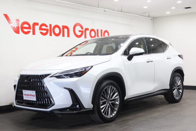 レクサス NX NX350h　バージョンL　新車保証継承付　ワンオーナー　本革シート　パノラマルーフ　デジタルインナーミラー　アドバンストパーク　14inディスプレイオーディオプラス　全周囲カメラ　HUD　DVD　20AW