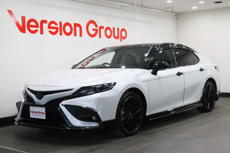 トヨタ カムリ WS　レザーパッケージ　全国3年保証付　ワンオーナー　禁煙車　JBL　TRDエアロ　トランクスポイラー　TRD19AW　全周囲カメラ　社外柿本改マフラー　TRDドアハンドルプロテクター　メモリーナビ　HUD　ワイヤレス充電