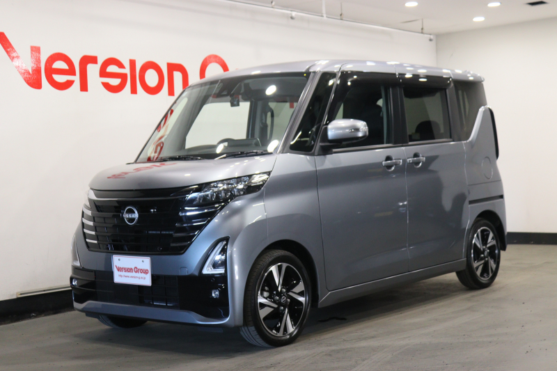 日産 ルークス ハイウェイスター　Gターボ　新車保証継承付　9inメモリ―ナビ　フルセグ　全周囲カメラ　エマージェンシーブレーキ　レーンアシスト　クリアランスソナー　左側電動スライド　ETC　社外ドラレコ　LEDライト＆フォグ　オートライト　15AW