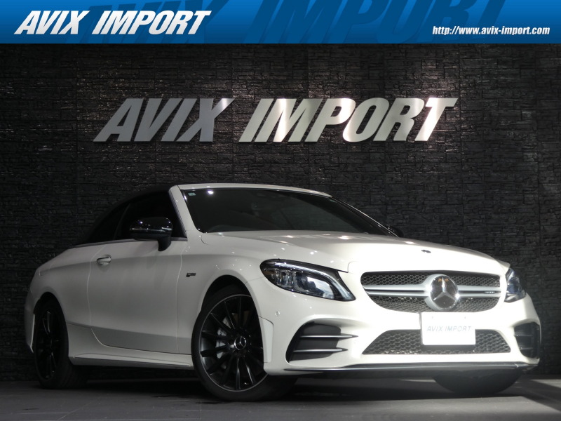 AMG Cクラス C43 4MATIC ｶﾌﾞﾘｵﾚ/ ﾚｯﾄﾞ革/ﾌﾞﾗｯｸ幌/ ｼｰﾄﾋｰﾀｰ / ACC/ ﾚｰﾀﾞｰｾｰﾌﾃｨPKG/ ｺｯｸﾋﾟｯﾄﾃﾞｨｽﾌﾟﾚｲ/HUD / Burmester/ 純正ﾅﾋﾞ/ TV// 純正19AW/正規D車