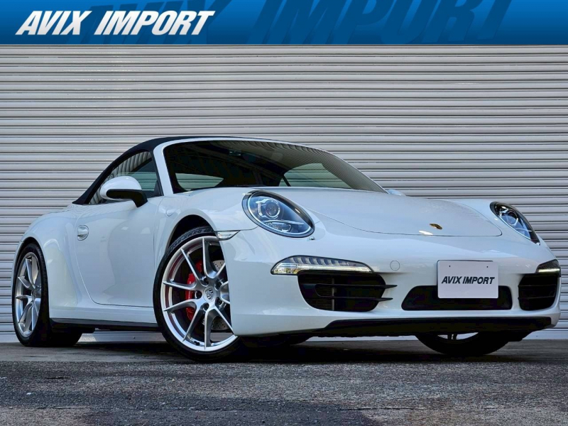 ポルシェ 911(Type991.1) ｶﾚﾗ4S Cabriolet 左H正規D車 7速PDK 青幌 ｽﾎﾟｰﾂｸﾛﾉPKG ﾖｯﾃｨﾝｸﾞﾌﾞﾙｰ革 ｼｰﾄﾋｰﾀｰ 純正ﾅﾋﾞ地ﾃﾞｼﾞ ﾊﾞｲｷｾﾉﾝﾍｯﾄﾞﾗｲﾄ 電動格納ﾐﾗｰ PASM ﾊﾟﾜｰｸﾗﾌﾄ製可変ﾏﾌﾗｰ 赤ｷｬﾘﾊﾟｰ 純正20ｲﾝﾁAW 禁煙