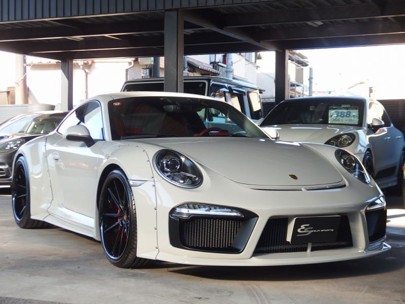 ポルシェ 911(Type991.1) カレラS　左ハンドル　EUR-GTRワイドボディキット　ES21inアルミ　ESダウンサス　オールペイント