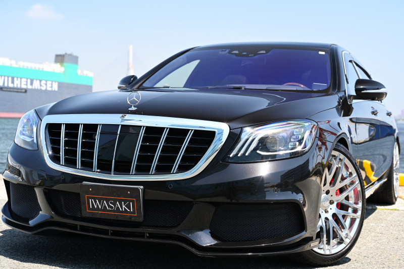 メルセデスマイバッハ Sクラス W222後期モデルS560マイバッハファーストクラスPKG左ハンドル正規ディーラー車法人1オナ禁煙屋根保管高額本物BRABUSエアロ・4本出しマフラー・グリル・モノブロックFプラチナムED21インチ・BRABUSロゴ入りレッドキャリパーパノラマルーフ超豪華装備完全無欠の最強スタイルマイバッハお探しのお客様必見！！