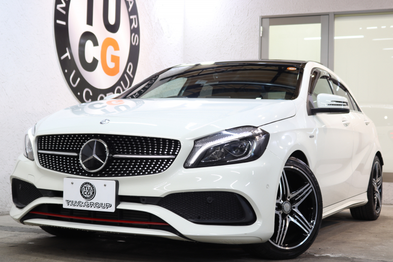 メルセデスベンツ Aクラス A250 ｼｭﾎﾟﾙﾄ 4MATIC AMGﾚｻﾞｰｴｸｽｸﾙｰｼﾌﾞ&ﾚｰﾀﾞｰｾｰﾌﾃｨPKG　後期 ｷｰﾚｽｺﾞｰ 黒本革 ﾊﾟﾉﾗﾏSR HDDﾅﾋﾞTV ｽﾏﾎ連携 harman/kardon ﾊﾞｯｸｶﾒﾗ PTS LEDﾗｲﾄ SPORT専用ﾁｭｰﾆﾝｸﾞ AMGｴｱﾛ&18AW 7AT　2年保証
