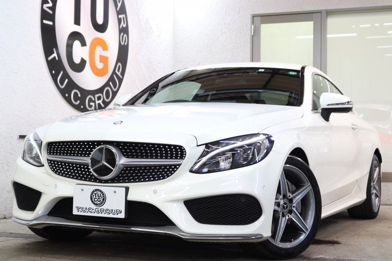 メルセデスベンツ Cクラス C180ｸｰﾍﾟ ｽﾎﾟｰﾂ ﾚｰﾀﾞｰｾｰﾌﾃｨPKG　ｷｰﾚｽｺﾞｰ 黒革 HDDﾅﾋﾞTV BT音楽 ﾊﾞｯｸｶﾒﾗ PTS LEDﾗｲﾄ AMGｴｱﾛ&18AW ﾀﾞｲﾅﾐｯｸS 9AT　2年保証