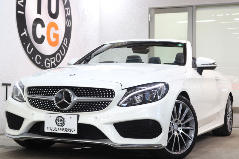 メルセデスベンツ Cクラス C180ｶﾌﾞﾘｵﾚ ｽﾎﾟｰﾂ ﾚｻﾞｰｴｸｽｸﾙｰｼﾌﾞ&ﾚｰﾀﾞｰｾｰﾌﾃｨPKG　ｷｰﾚｽｺﾞｰ 黒本革 ｴｱｽｶｰﾌ HDDﾅﾋﾞTV BT音楽 ﾊﾞｯｸｶﾒﾗ PTS LEDﾗｲﾄ AMGｴｱﾛ&19AW ﾀﾞｲﾅﾐｯｸS 黒幌 9AT　2年保証