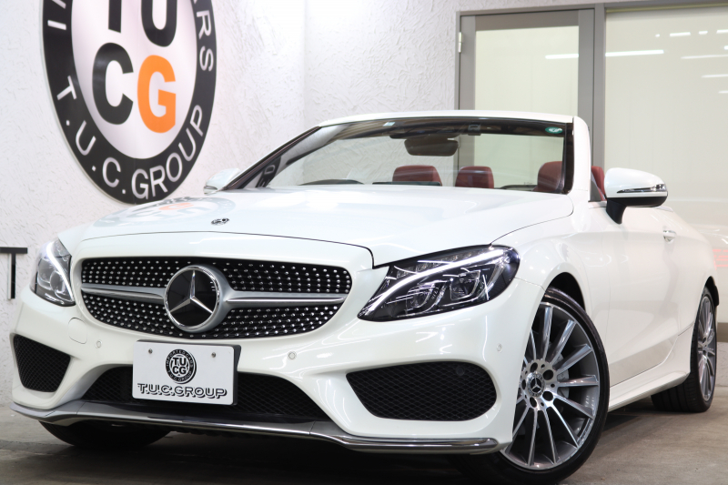 メルセデスベンツ Cクラス C180ｶﾌﾞﾘｵﾚ ｽﾎﾟｰﾂ ﾚｻﾞｰｴｸｽｸﾙｰｼﾌﾞ&ﾚｰﾀﾞｰｾｰﾌﾃｨPKG　ｷｰﾚｽｺﾞｰ 赤本革 ｴｱｽｶｰﾌ ﾍｯﾄﾞｱｯﾌﾟD HDDﾅﾋﾞTV BT音楽 ﾊﾞｯｸｶﾒﾗ PTS LEDﾗｲﾄ AMGｴｱﾛ&19AW ﾀﾞｲﾅﾐｯｸS 赤幌 9AT　2年保証