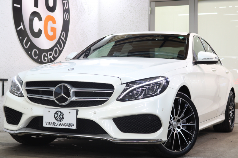 メルセデスベンツ Cクラス C250 ｽﾎﾟｰﾂ ﾚｻﾞｰｴｸｽｸﾙｰｼﾌﾞ&ﾚｰﾀﾞｰｾｰﾌﾃｨPKG ｷｰﾚｽｺﾞｰ 黒本革 HUD HDDﾅﾋﾞTV ﾌﾞﾙﾒｽﾀ BT音楽 ﾊﾞｯｸｶﾒﾗ PTS LEDﾗｲﾄ 自動ﾄﾗﾝｸ ｴｱﾊﾞﾗﾝｽPKG AMGｴｱﾛ&18AW ｴｱｻｽ　2年保証