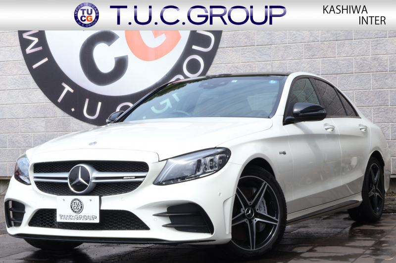 AMG Cクラス C43 4MATIC 　後期型 AMGｽﾀｲﾘﾝｸﾞPKG ﾚｰﾀﾞｰｾｰﾌﾃｨPKG ｴｱﾊﾞﾗﾝｽPKG ﾊﾟﾉﾗﾏSR ｸﾗﾝﾍﾞﾘｰ赤革 ｼｰﾄﾋｰﾀ 純正10.25ｲﾝﾁﾅﾋﾞ地ﾃﾞｼﾞ ｺｯｸﾋﾟｯﾄDisp AppleCarPlay Burmesterｻﾗｳﾝﾄﾞ Bﾓﾆﾀｰ 電動Rｹﾞｰﾄ ﾌｯﾄﾄﾗﾝｸOP 18ｲﾝﾁAW　2年保証