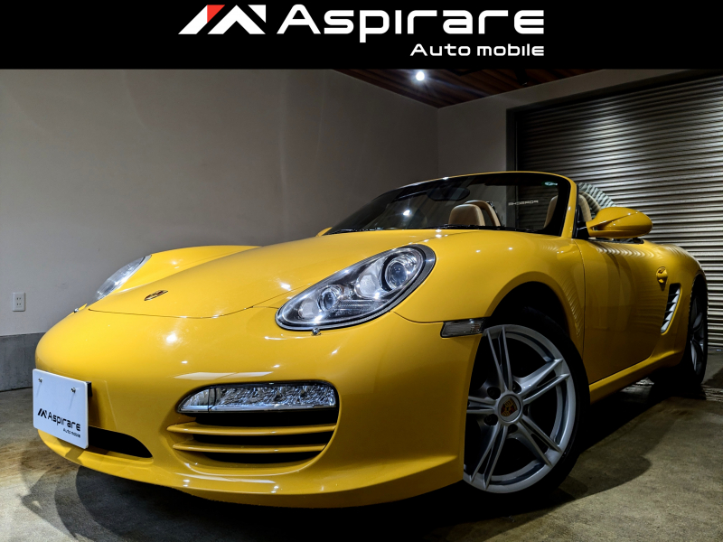 ポルシェ ボクスター(Type987) 2.9PDK　ベージュインテリア　シートヒーター　イエローメーター　ブラウントップ　オートエアコン　キセノンヘッドライト　18インチアルミ　カラークレスト