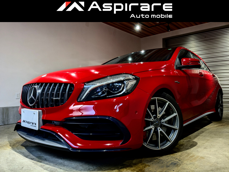 AMG Aクラス A45 4マチック　後期モデル　サンルーフ　パナメリカーナグリル　レーダーセーフティPKG　HDDナビTV　リアカメラ　AMG18インチアルミホイール