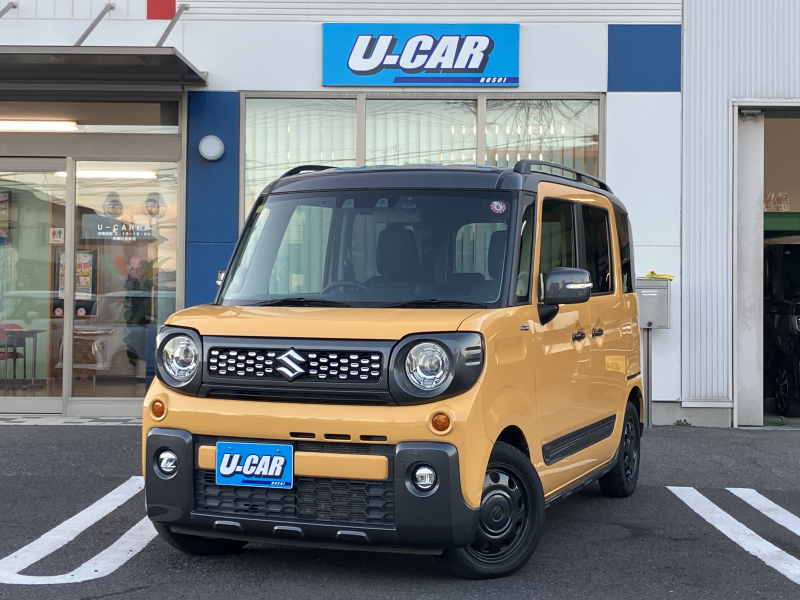 スズキ スペーシアギア ハイブリッドXZ　純正ナビ・バックカメラ・両側パワスラ・ドラレコ・ETC・クルコン・衝突軽減ブレーキ・LEDライト・シートヒーター・フルセグ・ワンオーナー・禁煙車