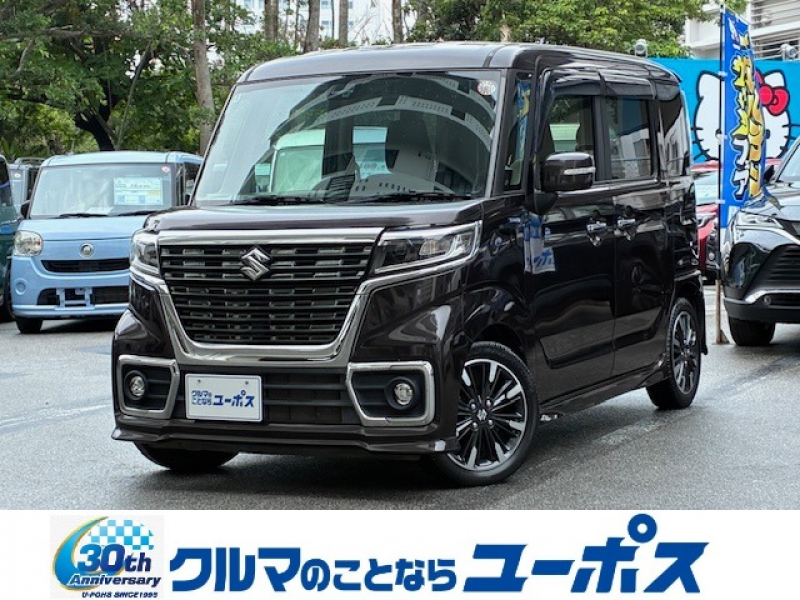 スズキ スペーシア カスタム　ハイブリッドXS　純正8インチナビ　両側パワースライドドア　リアサーキュレーター　LEDヘッドライト
