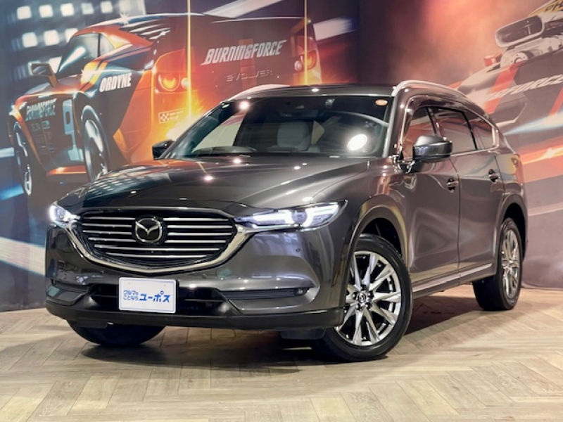 マツダ CX-8 OP10年保証対象車　マツダコネクト（フルセグTV／CD／DVD／Bluetooth）全方位カメラ　ベンチレーションシート　パワーバックドア　パワーシート　ETC　ブラインドスポットモニター　TCS