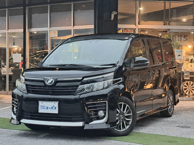 トヨタ ヴォクシー ZS　OP5年保証対象車　レザー調シートカバー　フリップダウン　純正SDナビ　オートLEDヘッドライト　