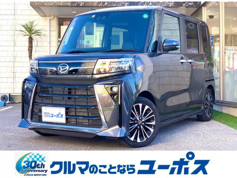 ダイハツ タントカスタム カスタムRS　OP10年保証対象車　ワンオーナー　走行1．5万km　純正9インチオーディオ　衝突被害軽減ブレーキ　ハーフレザーシート　LEDヘッドライト　ETC車載器　コーナーセンサー　ブレーキホールド
