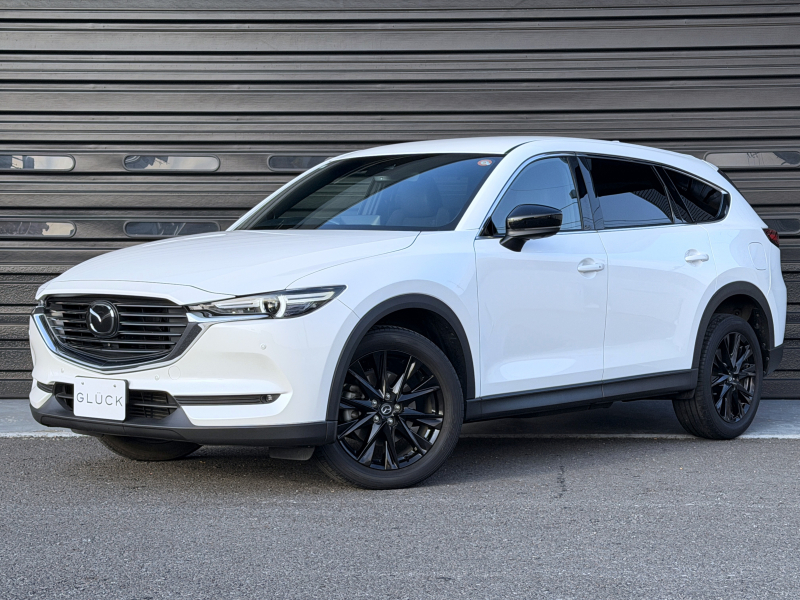 マツダ CX-8 2.2DターボXDブラックトーン エディション 1オーナ 禁煙車 7人乗り HUD ステアリングヒータ 全周囲カメラ 全席シートヒータ 電動フロントシート 運転席側シートメモリー パワーテールゲート リアサイドウィンドウシェード 3列目電源ポート 純正19AW ACC