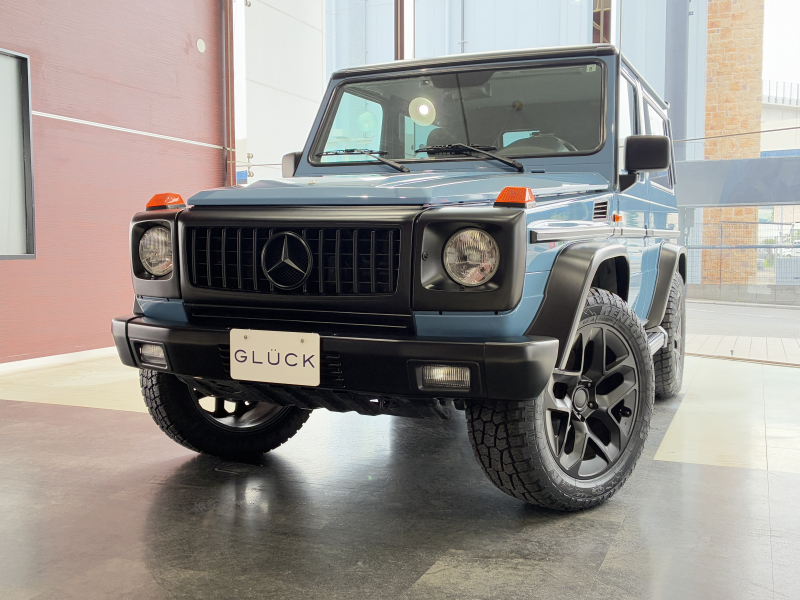 メルセデスベンツ Gクラス G320ショート チャイナブルー ワイドフェンダー 20インチAW(マットブラック塗装) パナメリカーナグリル デジタルインナーミラー
