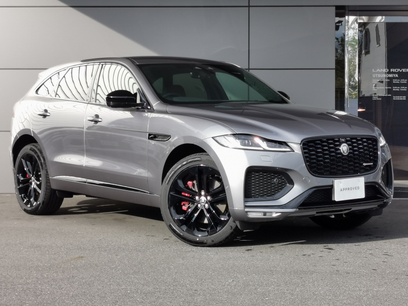 ジャガー F-PACE RダイナミックHSE2.0L P400e 4WD 禁煙車　スライディングパノラミックルーフ レッドブレーキキャリパー 21インチstyle5105 プライバシーガラス 電動コラム プレミアムメタリック コールドクライメートパック ハンドルヒーター リアシートリモートリリースレバー