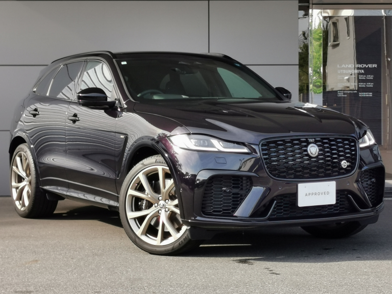 ジャガー F-PACE SVRエディション1988 4WD 1オーナー 限定車 スライディングルーフ 22インチアルミホイール シートヒーター＆クーラー(フロント) ブラックパック メリディアンサラウンド ヘッドアップディスプレイ パークアシスト ワイヤレスデバイスチャージ