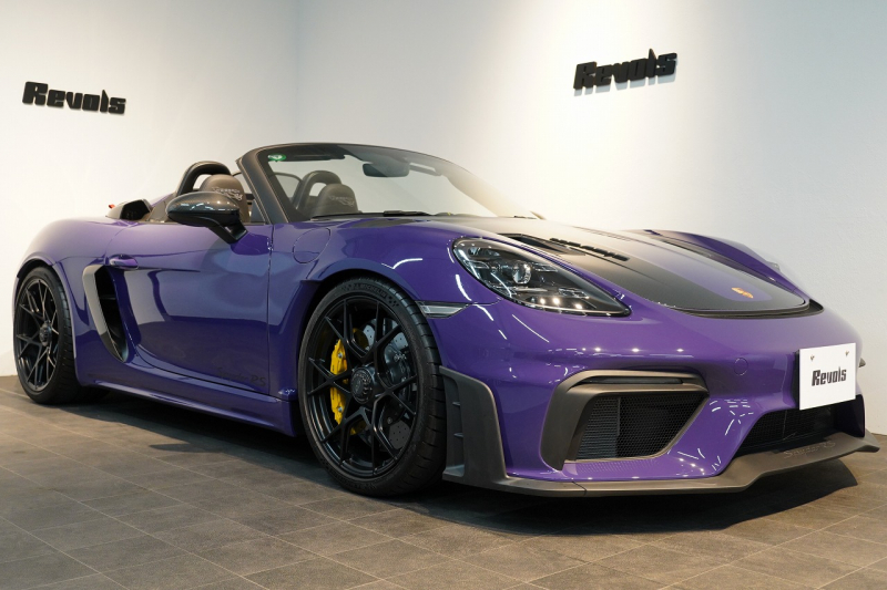 ポルシェ 718スパイダー RS PDK 1オーナー ウルトラヴァイオレット/PTSカラー ヴァイザッハPKG PCCB Fリフト クロノPKG