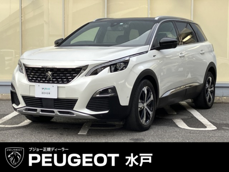 プジョー 5008 GTブルーHDiディーゼルターボ 認定中古車　サンルーフ　AppleCarPlay　アクティブクルーズコントロール　ブラインドスポットモニター　ステアリングパドルシフト　ドライブレコーダー　電動テールゲート　シートヒーター　ETC車載器